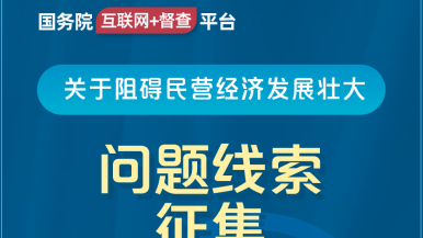 少妇被C得嗷嗷叫国务院“互联网+督查”平台公开征集阻碍民营经济发展壮大问题线索